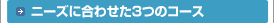 �j�[�Y�ɍ��킹��3�̃R�[�X